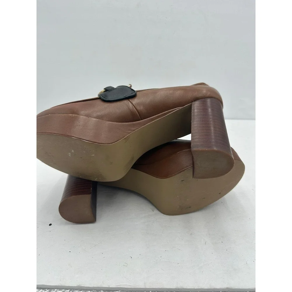 Steve Madden Womens Preppy Cinderella Horsebit Platform Loafers Size 8M Heels